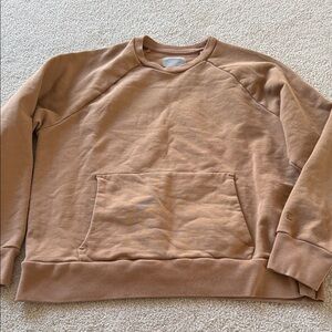 Everlane Brown 100% Organic Cotton Crew Neck Sweatshirt Size Large